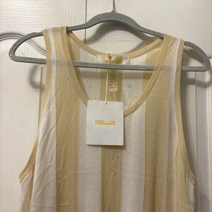 Diane Von Furstenberg Bone and White Knit Dress